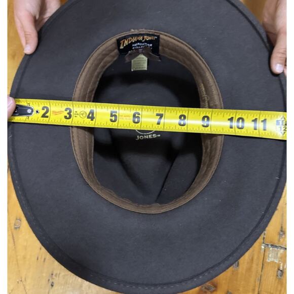 INDIANA JONES Premium Wool Felt Fedora Hat w/Grosgain Band Outdoors Size Medium - Picture 6 of 9